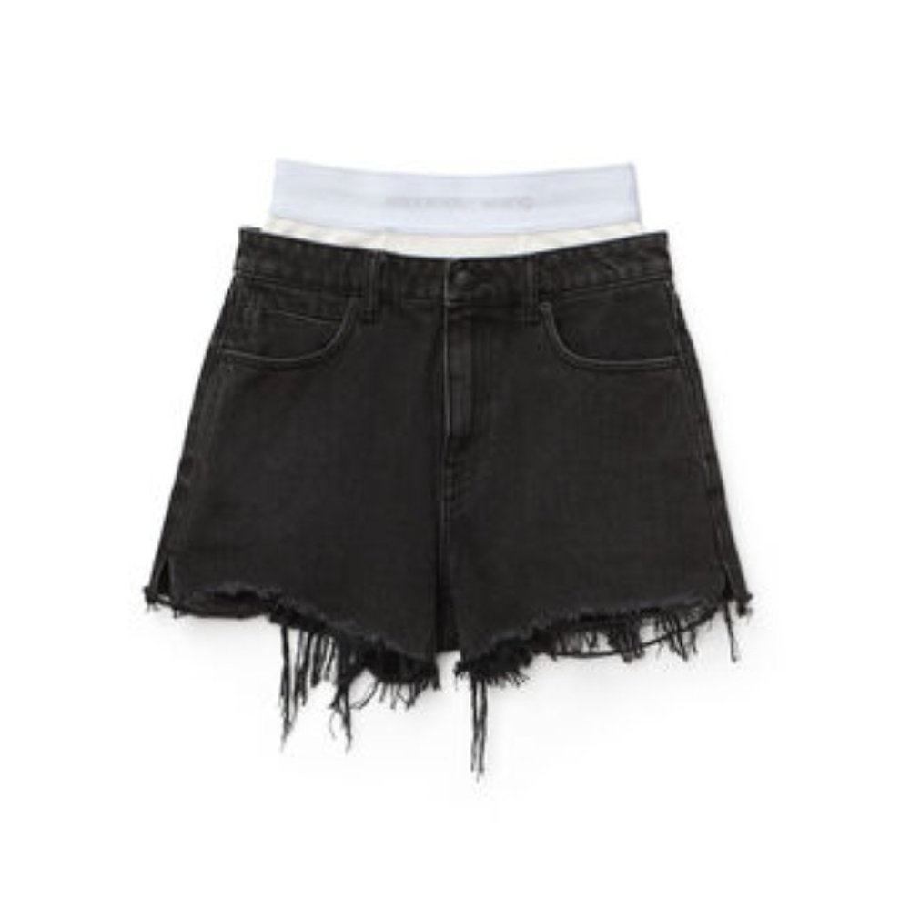 ALEXANDER WANG Raw hem shorts